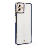 Samsung Galaxy A04 Kılıf Liva Lens Silikon - Mavi-(5796)
