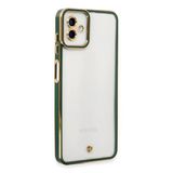 Samsung Galaxy A04 Kılıf Liva Lens Silikon - Yeşil-(5796)