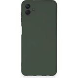 Samsung Galaxy A04 Kılıf Nano Içi Kadife Silikon - Koyu YEŞIL-(5796)