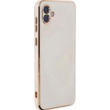 Samsung Galaxy A04 Kılıf Volet Silikon - Beyaz-(5796)