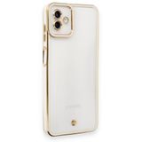 Samsung Galaxy A04 Liva Lens Silikon Beyaz Kılıf