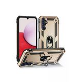 Samsung Galaxy A04s Kılıf Sofya Yüzüklü Silikon Kapak - Gold-(5796)