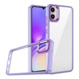 Samsung Galaxy A05 İle Uyumlu Kılıf Kamera Çıkıntılı Arkası Şeffaf Köşeleri Parlak Renkli Işlemeli Flora Kapak