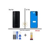 Samsung Galaxy A05 Siyah Renk Uyumlu Lensli Arka Kapak + Tamir Seti + B7000 Yapıştırıcı Arka Cam Batarya Kapağı Pil Kapağı Lazer Kesim Back Cover Galaxy A05 Uyumlu