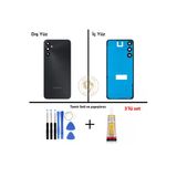 Samsung Galaxy A05s Siyah Renk Uyumlu Lensli Arka Kapak + Tamir Seti + B7000 Yapıştırıcı Arka Cam Batarya Kapağı Pil Kapağı Lazer Kesim Back Cover Galaxy A05s Uyumlu