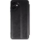 Samsung Galaxy A06 Kılıf Flip Cover - Siyah - Belirtilmemiş - Altın
