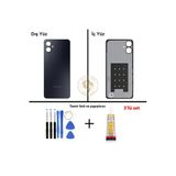 Samsung Galaxy A06 Siyah Renk Uyumlu Arka Kapak + Tamir Seti + B7000 Yapıştırıcı Arka Cam Batarya Kapağı Pil Kapağı Lazer Kesim Back Cover Galaxy A06 Uyumlu