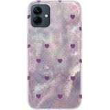 Samsung Galaxy A06 Uyumlu Kılıf Zebana Pink Heart Silikon Kılıf Lila