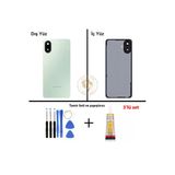 Samsung Galaxy A07 Yeşil Renk Uyumlu Lensli Arka Kapak + Tamir Seti + B7000 Yapıştırıcı Arka Cam Batarya Kapağı Pil Kapağı Lazer Kesim Back Cover Galaxy A07 Uyumlu
