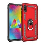 Samsung Galaxy A10 (A105F) Yüzüklü Tank Kılıf Bordo