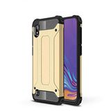 Samsung Galaxy A10 ile uyumlu Çİft Katman Koruyucu Crash Military Tank Kılıf - Gold