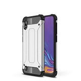 Samsung Galaxy A10 ile uyumlu Çİft Katman Koruyucu Crash Military Tank Kılıf - Gri