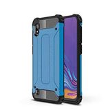 Samsung Galaxy A10 ile uyumlu Çİft Katman Koruyucu Crash Military Tank Kılıf - Mavi