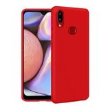 Samsung Galaxy A10S Içi Kadife Silikon Kılıf Kırmızı