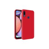 Samsung Galaxy A10s Içi Kadife Soft Logosuz Lansman Silikon Kılıf - Kırmızı