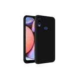 Samsung Galaxy A10s Içi Kadife Soft Logosuz Lansman Silikon Kılıf - Siyah