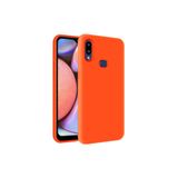 Samsung Galaxy A10s Içi Kadife Soft Logosuz Lansman Silikon Kılıf - Turuncu