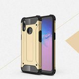 Samsung Galaxy A10S ile uyumlu Çİft Katman Koruyucu Crash Military Tank Kılıf - Gold