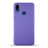 Samsung Galaxy A10s ile uyumlu Kapak Içi Kadife Lansman Silikon Kılıf - Mor