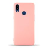 Samsung Galaxy A10s ile uyumlu Kapak Içi Kadife Lansman Silikon Kılıf - Pembe
