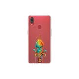 Samsung Galaxy A10s ile uyumlu Splash ahtapot Tasarımlı Slimfit şeffaf silikon kılıf