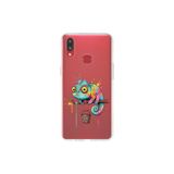 Samsung Galaxy A10s ile Uyumlu Splash Bukalemun Tasarımlı Slimfit Şeffaf Silikon Kılıf