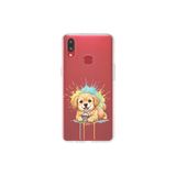 Samsung Galaxy A10s ile Uyumlu Splash Köpek Tasarımlı Slimfit Şeffaf Silikon Kılıf