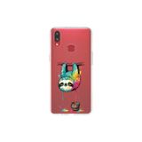 Samsung Galaxy A10s ile Uyumlu Splash Tembel Hayvan Tasarımlı Slimfit Şeffaf Silikon Kılıf