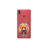 Samsung Galaxy A10s ile Uyumlu Splash Tilki Tasarımlı Slimfit Şeffaf Silikon Kılıf