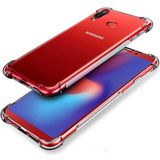 Samsung Galaxy A10s Kilif Kenar Korumali Seffaf Antisok Silikon