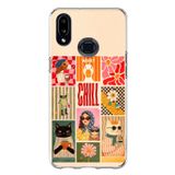 Samsung Galaxy A10S Uyumlu Cool Chill Krem Pop Art Kolaj Baskılı Silikon Kılıf