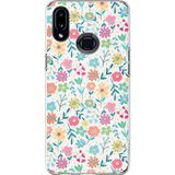 Samsung Galaxy A10S Uyumlu Dekoratif Çiçekler Baskılı Silikon Kılıf