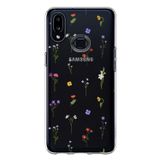 Samsung Galaxy A10S Uyumlu Minik Kır Çiçekleri Baskılı Silikon Kılıf