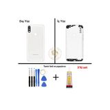 Samsung Galaxy A11 Beyaz Renk Uyumlu Lensli Arka Kapak + Tamir Seti + B7000 Yapıştırıcı Arka Cam Batarya Kapağı Pil Kapağı Lazer Kesim Back Cover Galaxy A11 Uyumlu