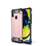 Samsung Galaxy A11 ile uyumlu Çİft Katman Koruyucu Crash Military Tank Kılıf - Rose Gold