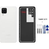 Samsung Galaxy A12 - Sm-A125f Full Kasa Arka Kapak Takim Beyaz - Tamır Setı