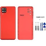 Samsung Galaxy A12 - Sm-A125f Full Kasa Arka Kapak Takim Kırmızı - Tamır Setı