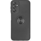 Samsung Galaxy A14 4G Kılıf Montreal Yüzüklü Silikon Kapak - Siyah-(5796)