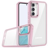 Samsung Galaxy A14 İle Uyumlu Kılıf Kamera Çıkıntılı Arkası Şeffaf Köşeleri Parlak Renkli Işlemeli Flora Kapak