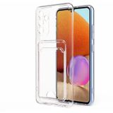 Samsung Galaxy A14 Kılıf Kartlıklı Şeffaf Setra Clear Silikon Kapak Kılıf