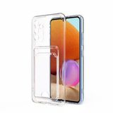 Samsung Galaxy A14 Kilif Kartlikli Seffaf Zore Setra Clear Silikon Kapak