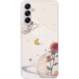 Samsung Galaxy A14 Uyumlu Gezegen, Yıldız ve Gül Baskılı Silikon Kılıf