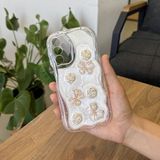 Samsung Galaxy A14 Uyumlu Kılıf Zebana Floral Silikon Kılıf Gold