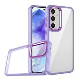 Samsung Galaxy A15 Kılıf Kamera Çıkıntılı Arkası Şeffaf Köşeleri Parlak Renkli Işlemeli Flora Kapak