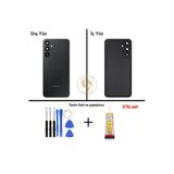 Samsung Galaxy A16 5G Siyah Renk Uyumlu Lensli Arka Kapak + Tamir Seti + B7000 Yapıştırıcı Arka Cam Batarya Kapağı Pil Kapağı Lazer Kesim Back Cover Galaxy A16 Uyumlu