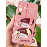 Samsung Galaxy A16 Uyumlu Kılıf Pembe Tavşan Tasarımlı Desenli Kamera Korumalı Yumuşak Silikon Kapa - Cute Sweet