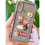 Samsung Galaxy A20-A30 Kılıf Tasarımlı Desenli Kamera Korumalı Ayıcık Kahve Renkli Yumuşak Silikon - Cute Coco