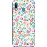 Samsung Galaxy A20-A30 Uyumlu Dekoratif Çiçekler Baskılı Silikon Kılıf