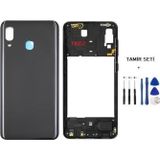 Samsung Galaxy A20 - Sm-A205f Full Kasa Arka Kapak Takim Sıyah - Tamır Setı