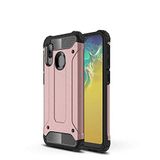 Samsung Galaxy A20E ile uyumlu Çİft Katman Koruyucu Crash Military Tank Kılıf - Rose Gold